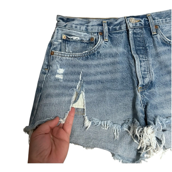 AGOLDE Parker Vintage Fray Cut Off Shorts Women’s Size 29 Swapmeet Distressed - Picture 5 of 11